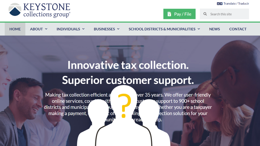 who does keystone collections group collect for
